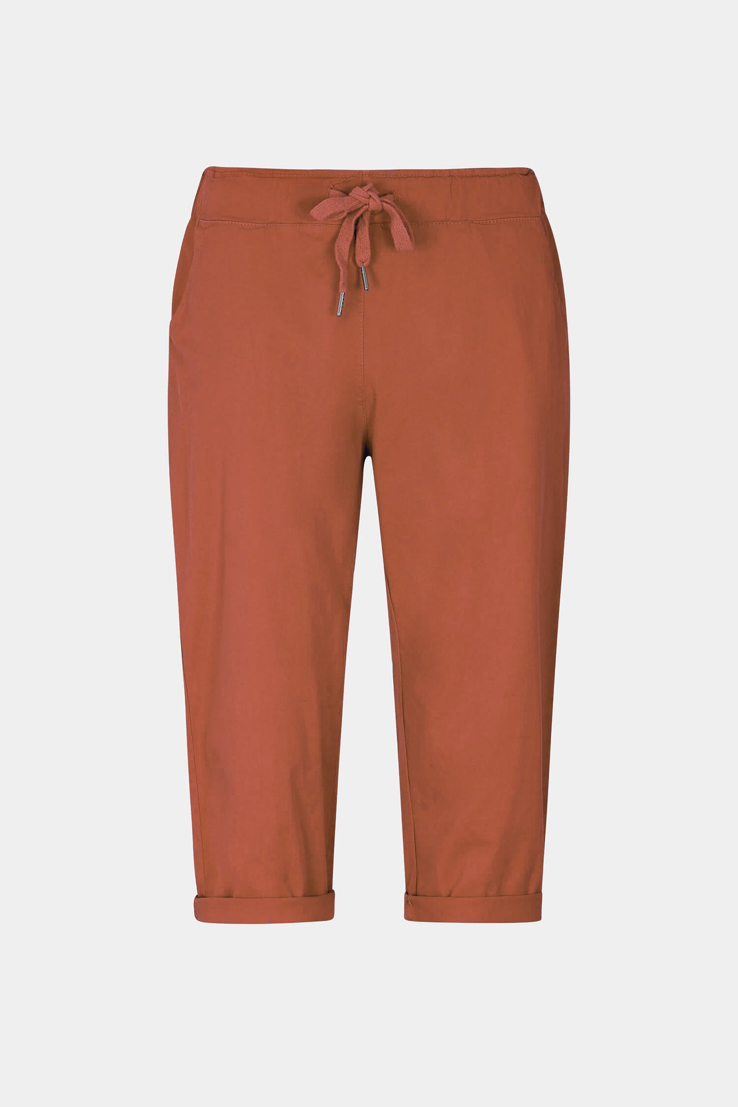 Tie-Waist Stretch Crop Pants