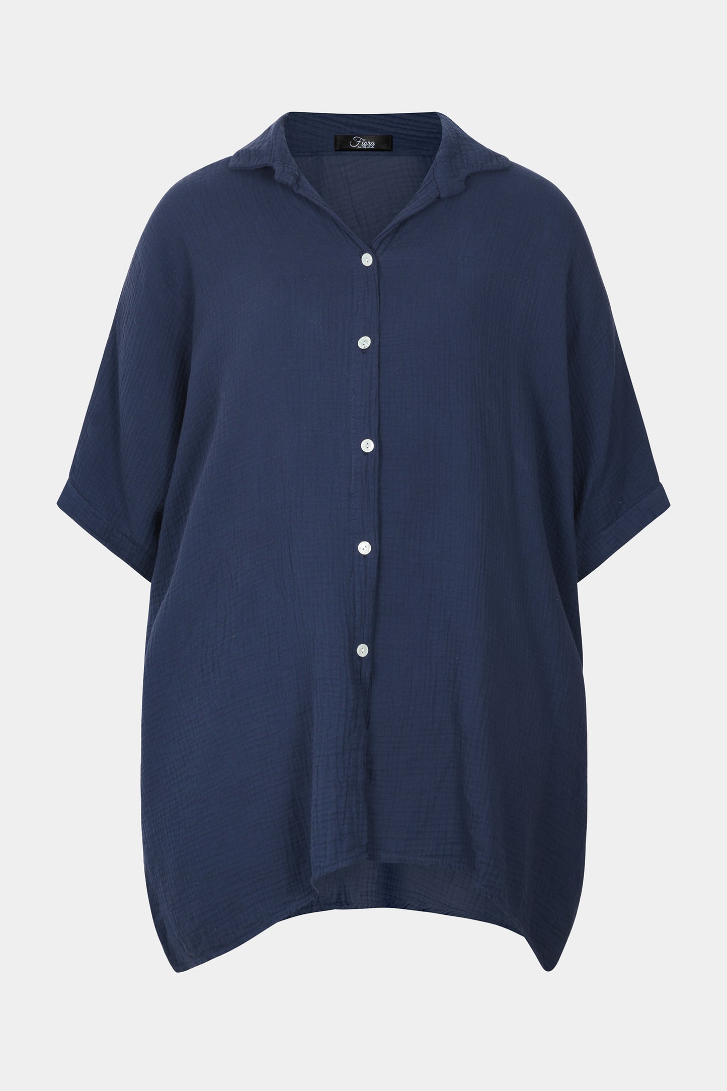 Bella Relaxed Drape Cotton Shirt