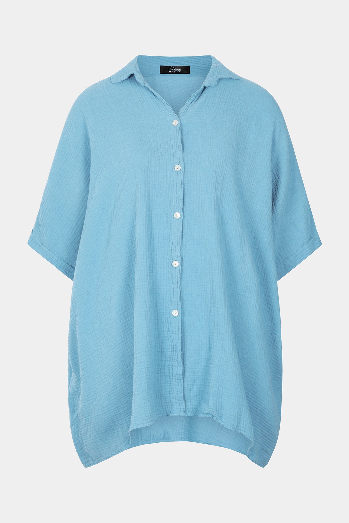 Bella Relaxed Drape Cotton Shirt