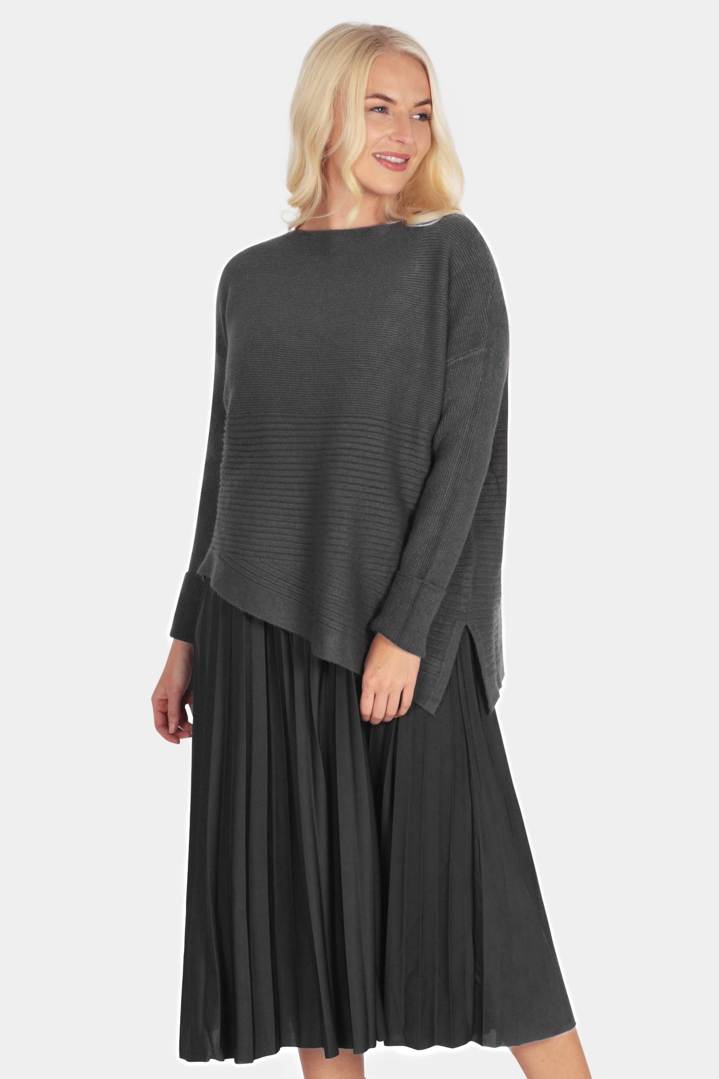 Leelan Asymmetric Hem Dress Set