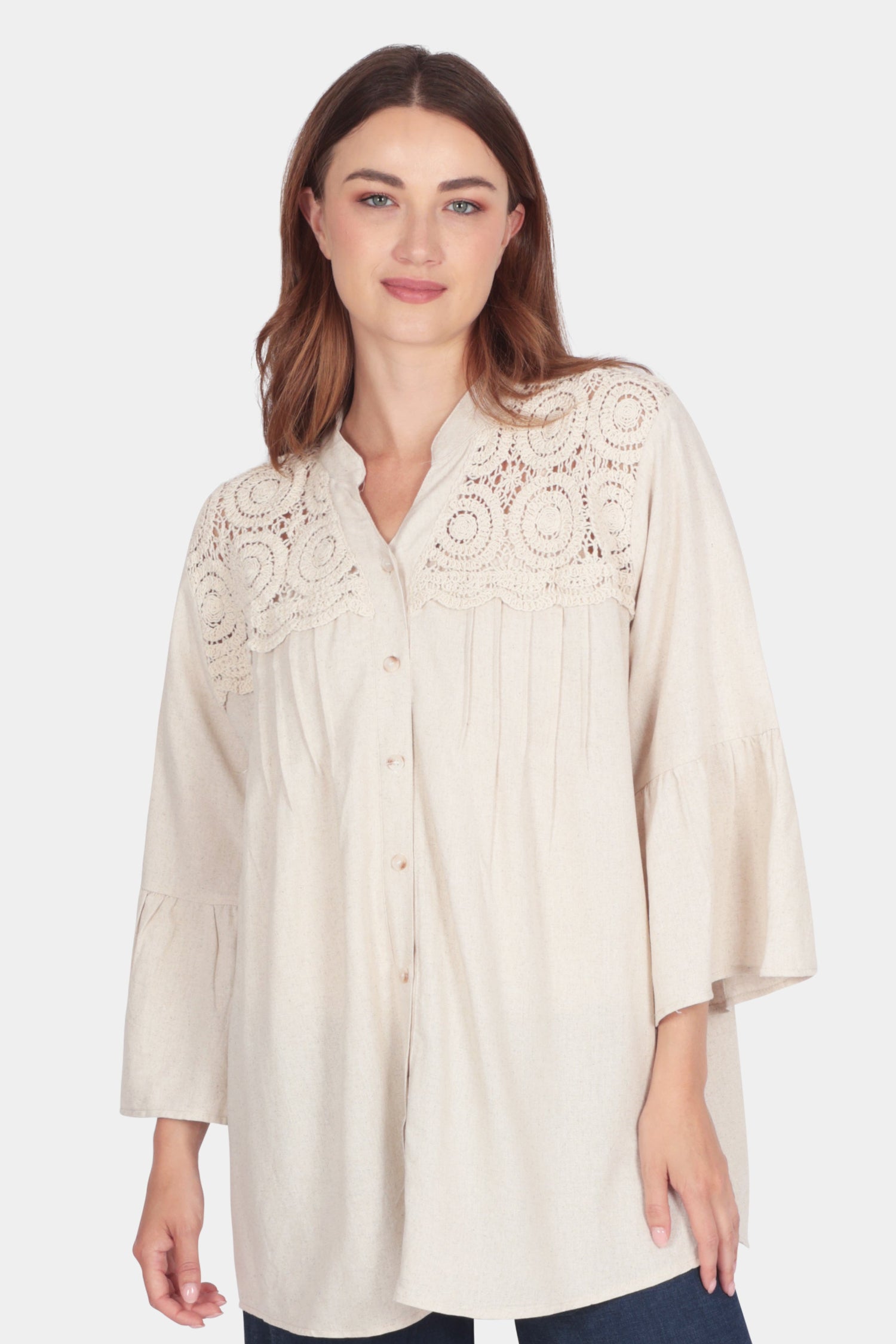 Crochet Detail Shirt