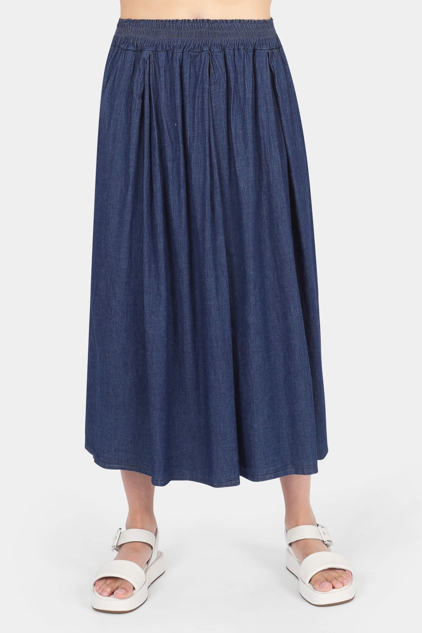 Darley Denim Pleat Skirt