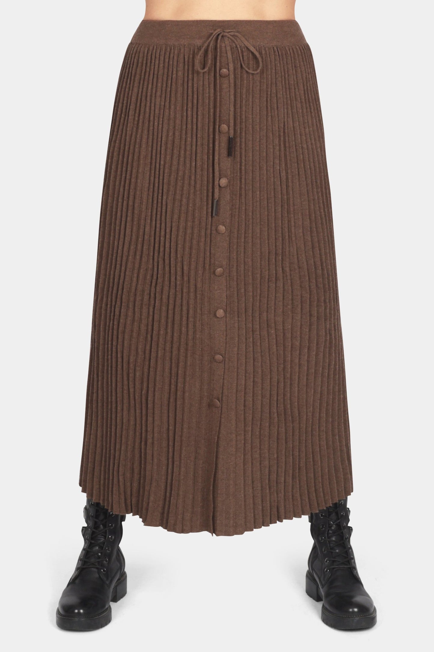 Italian Button Front Knitted Skirt