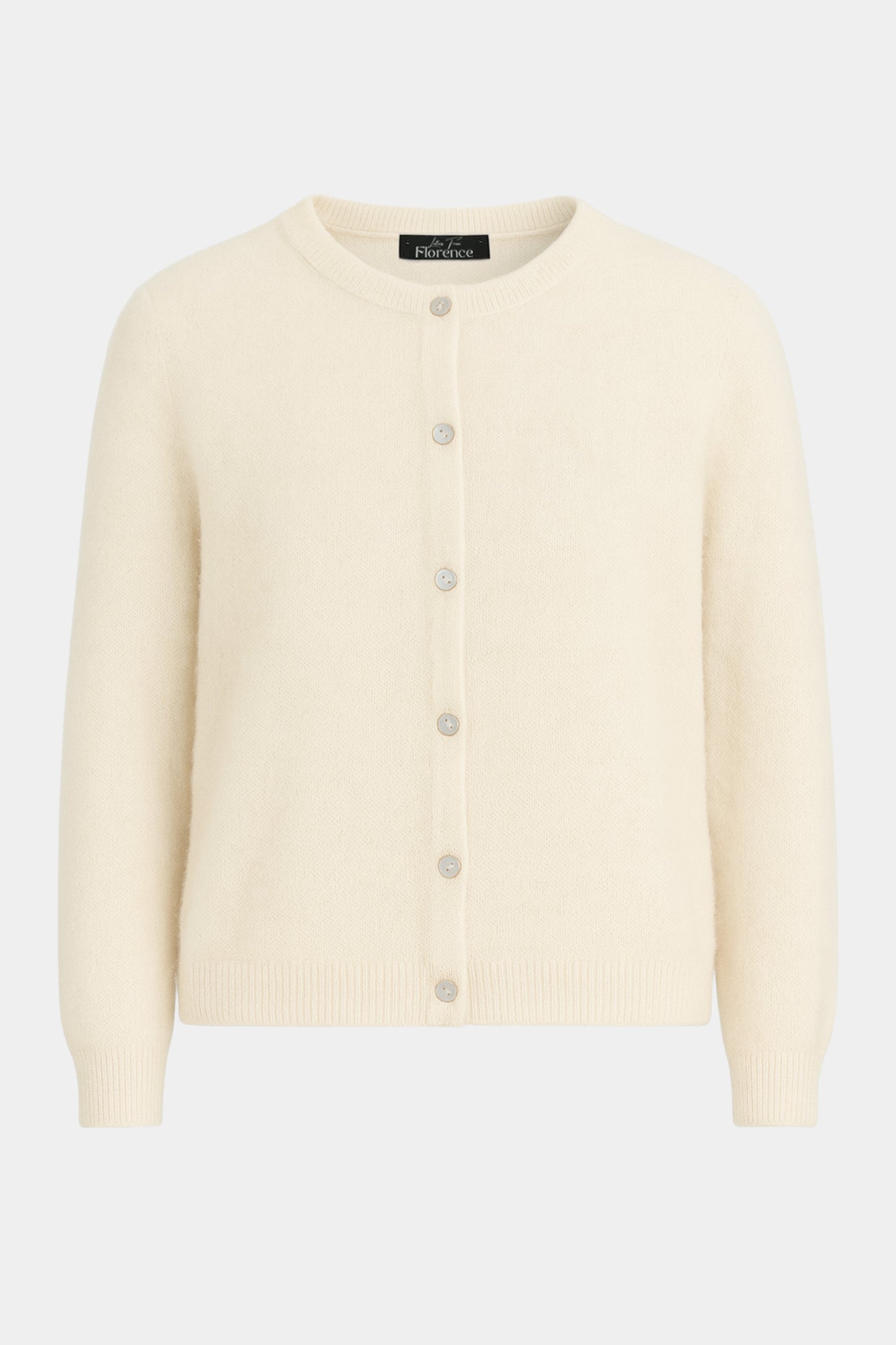 Round Neck Alpaca Cardigan