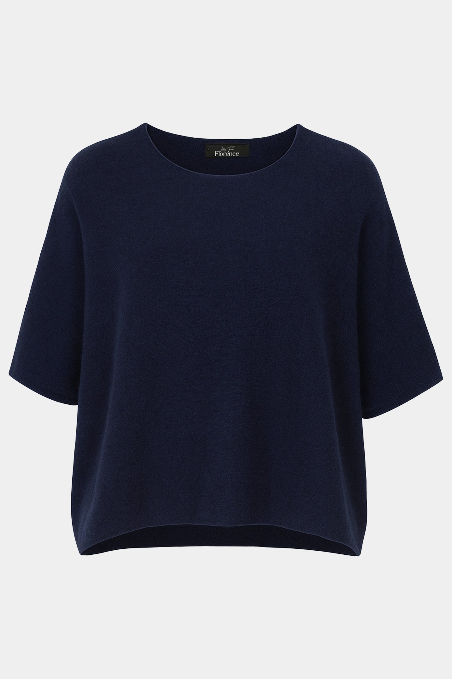 Cloud Two Round Neck 3/4 Sleeve Crop