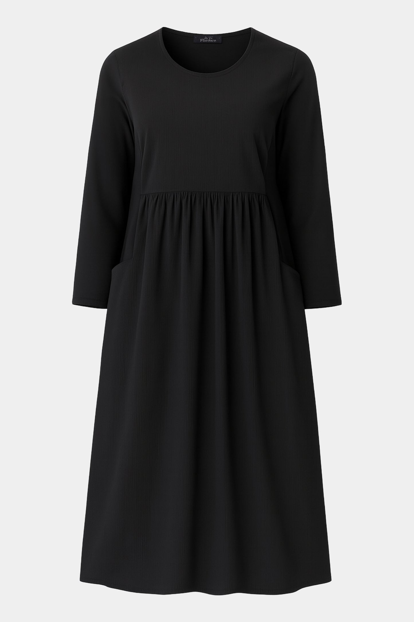 Cotton Corduroy Round Neck Dress