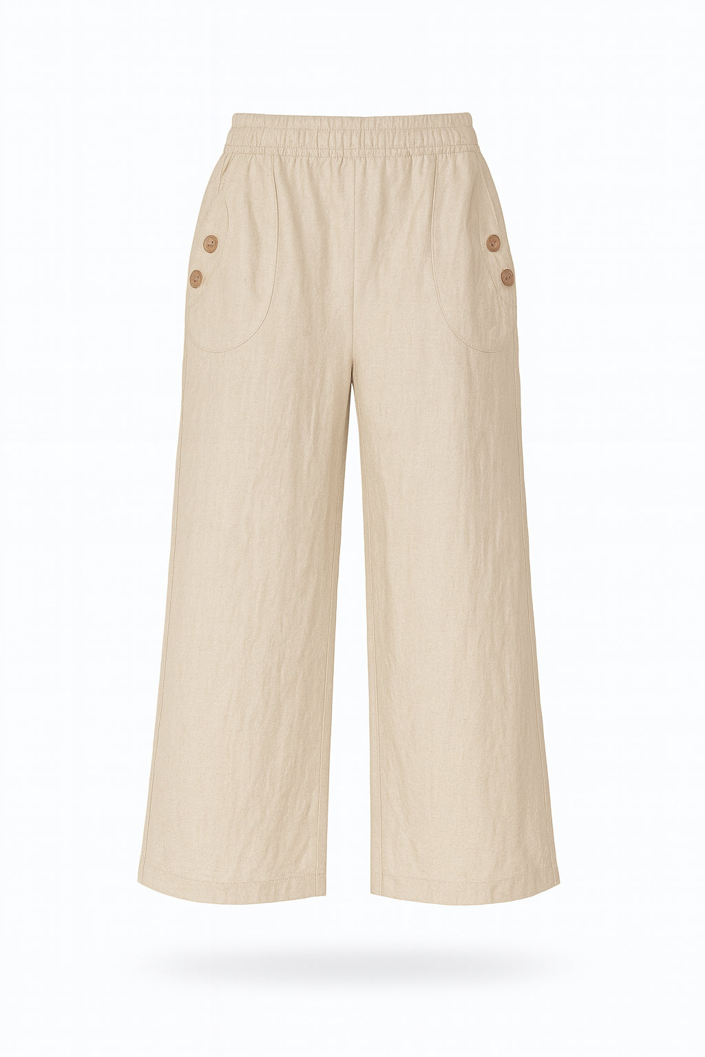 Linen Button Pocket Trousers