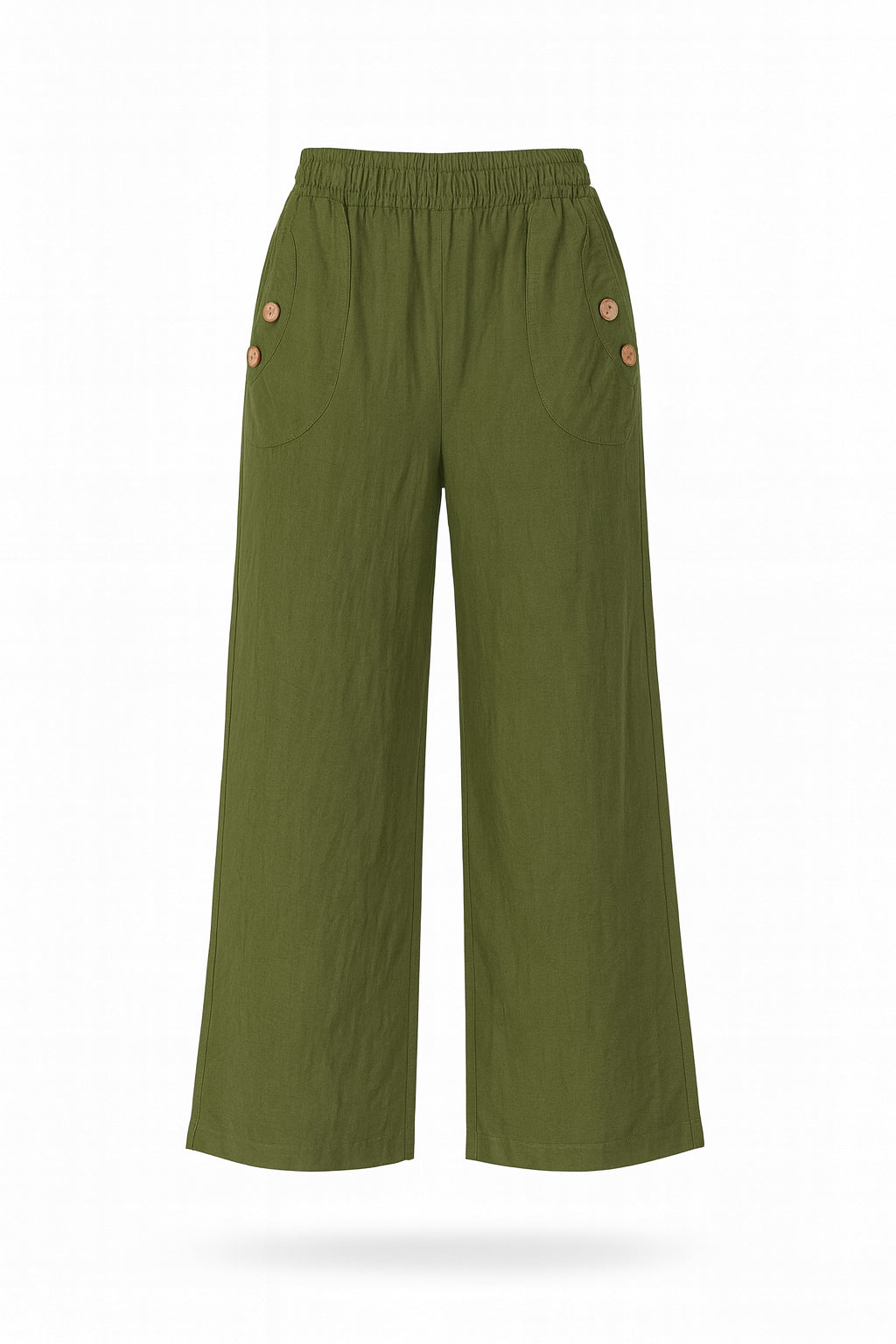 Linen Button Pocket Trousers
