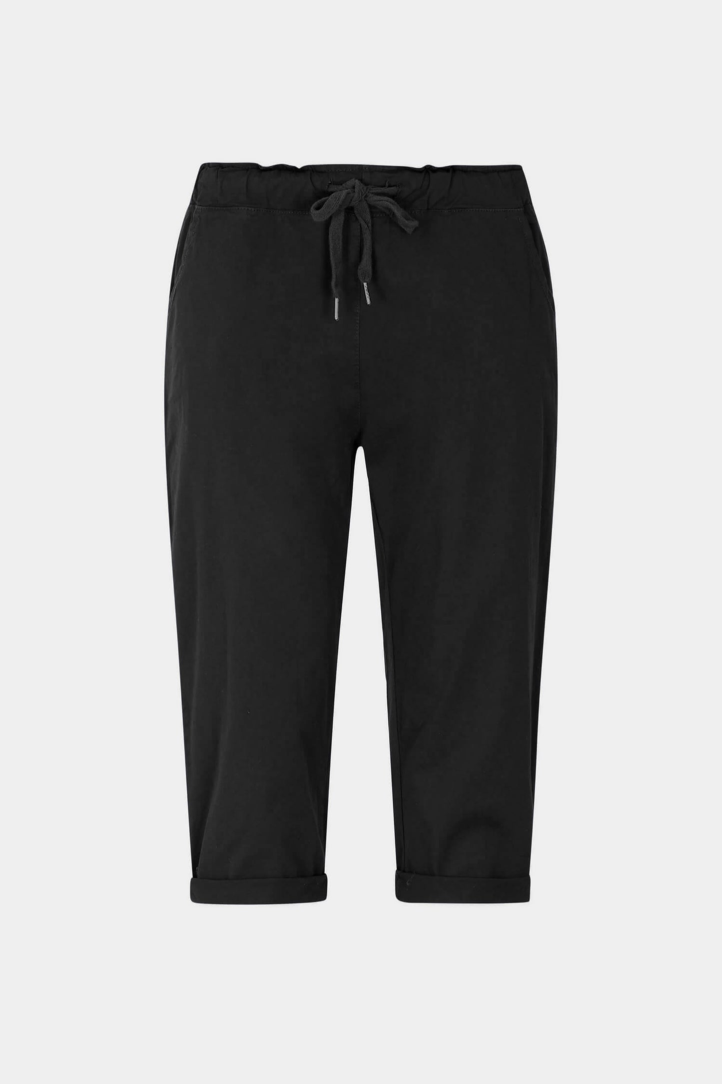 Tie-Waist Stretch Crop Pants