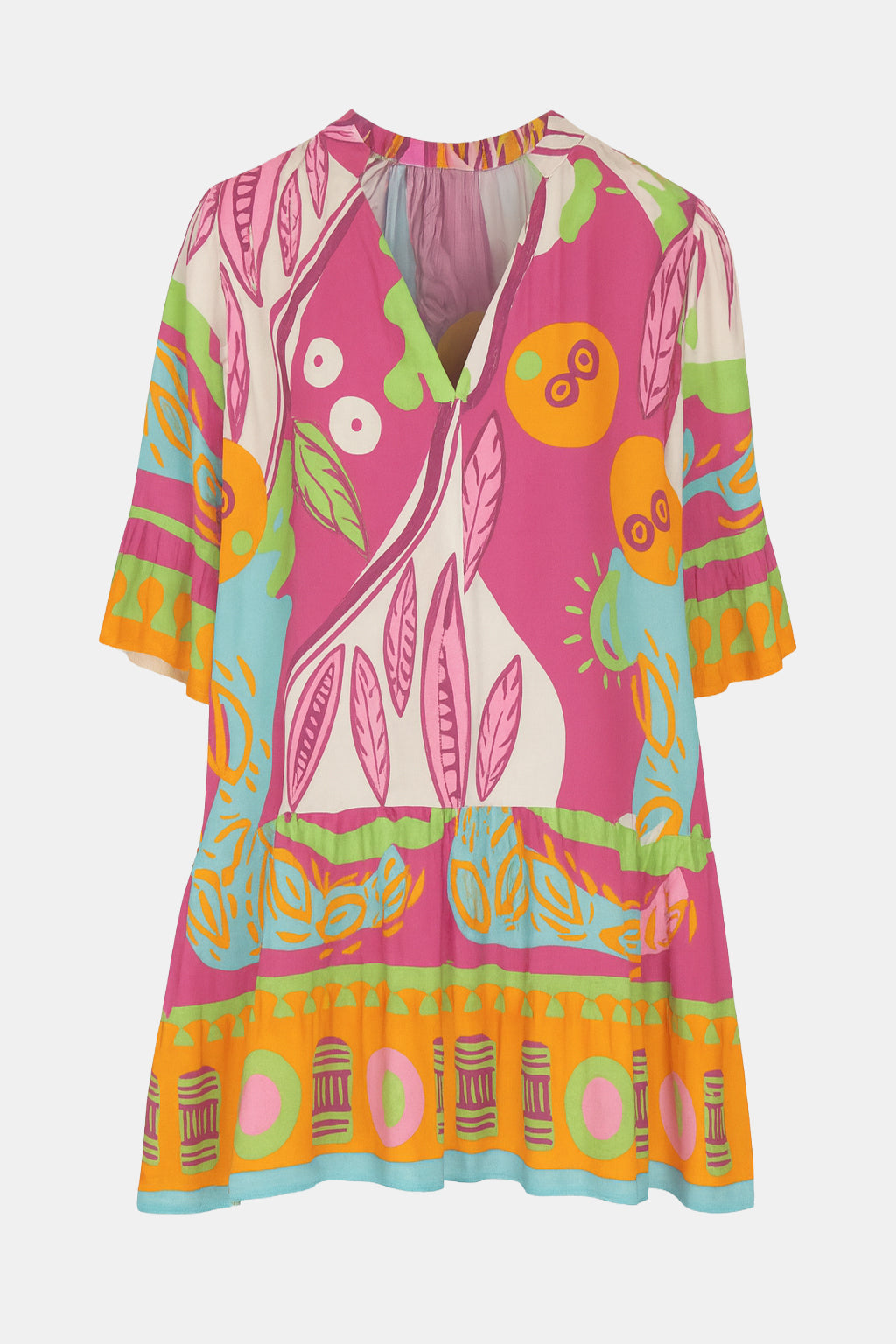 Bold Abstract Painting Tunic Dress