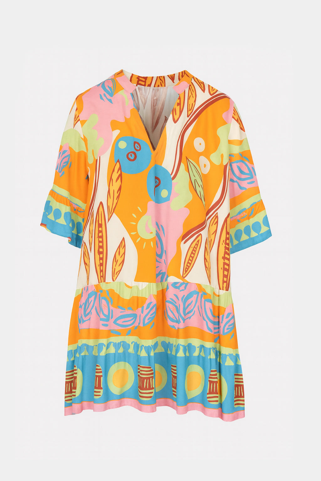 Bold Abstract Painting Tunic Dress