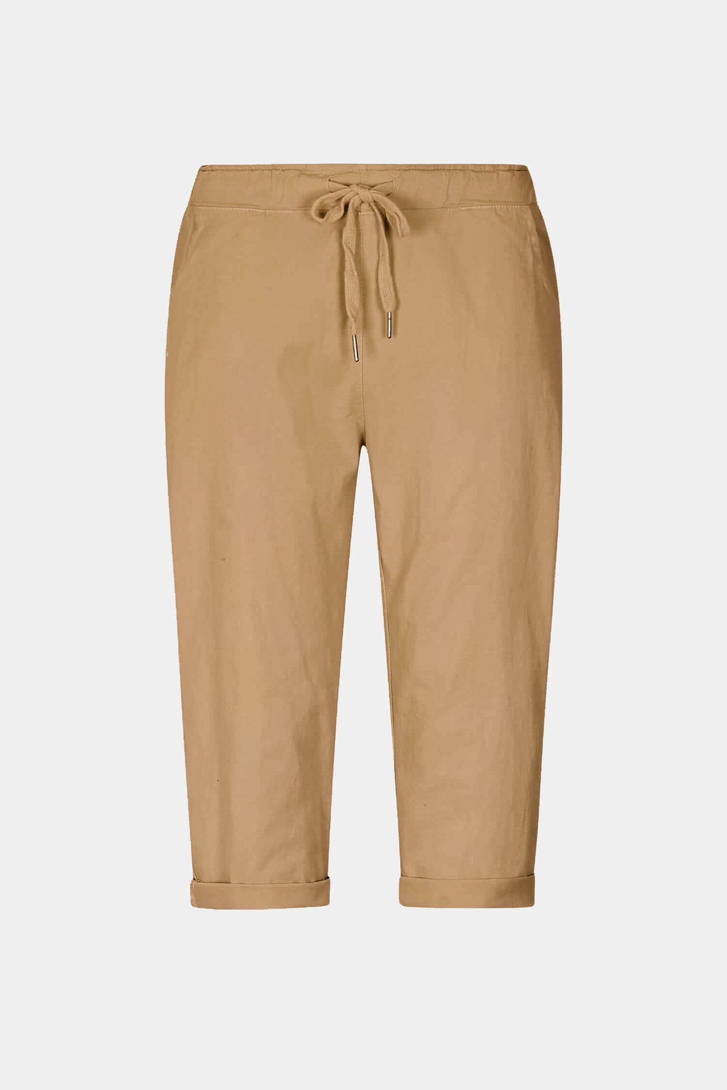 Tie-Waist Stretch Crop Pants