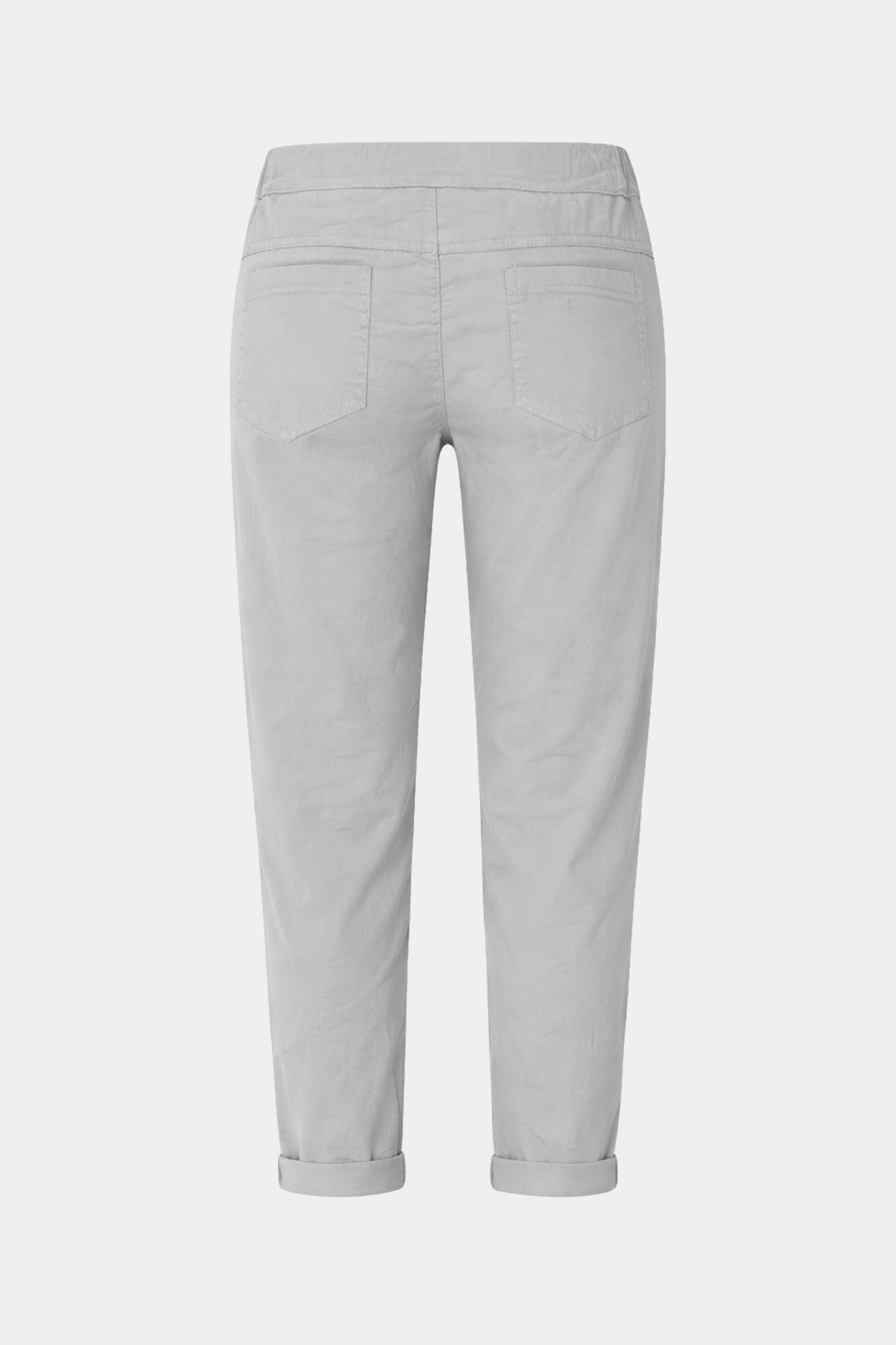Cotton Straight Tie Waist Trousers