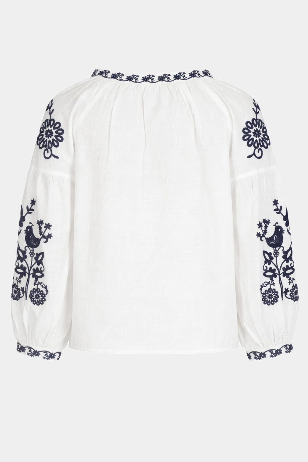 Floral Embroidered Cotton Blouse