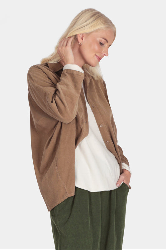 Button Up Cotton Cord Shirt