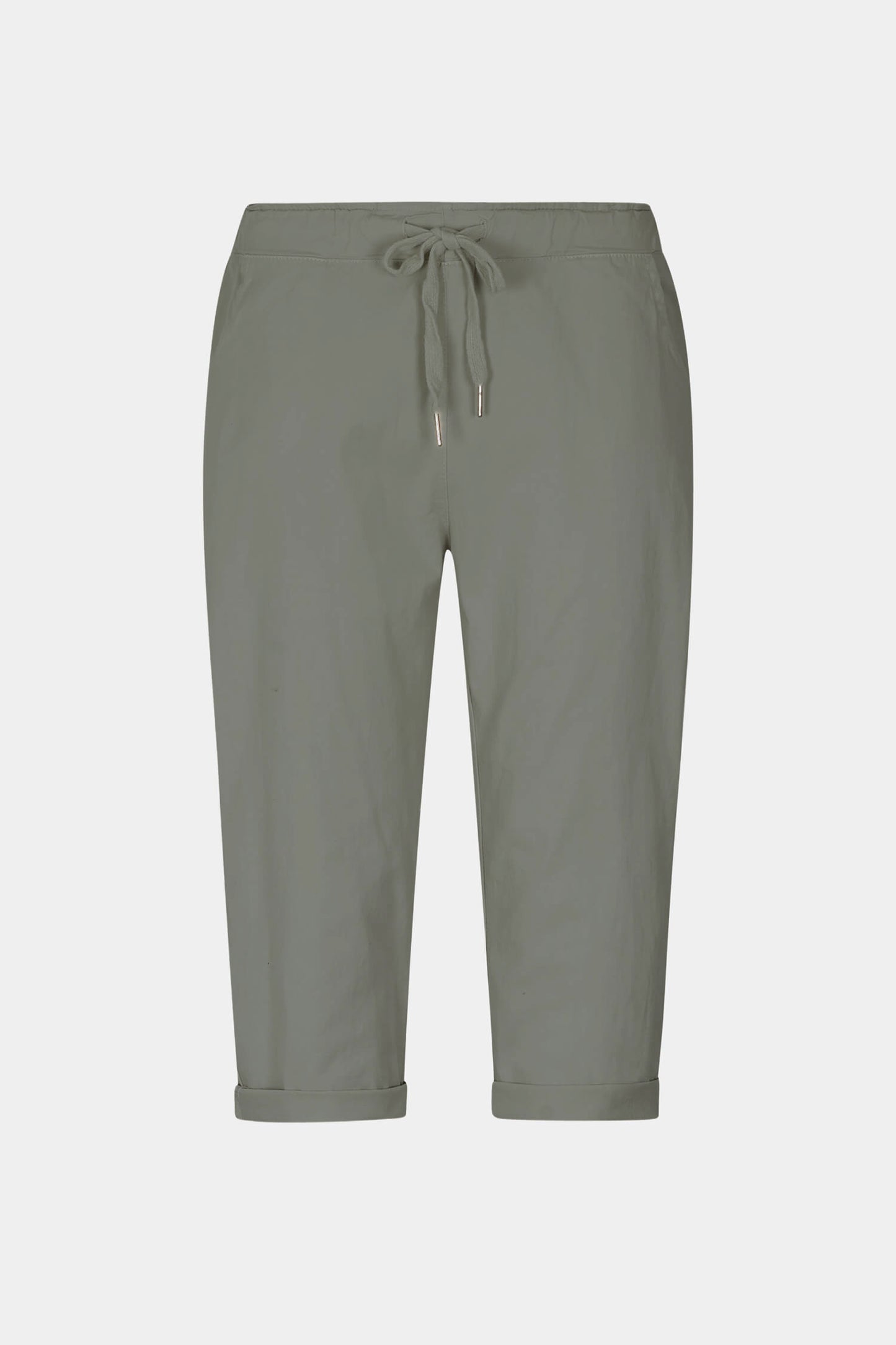 Cotton Stretch Tie Waist Crops