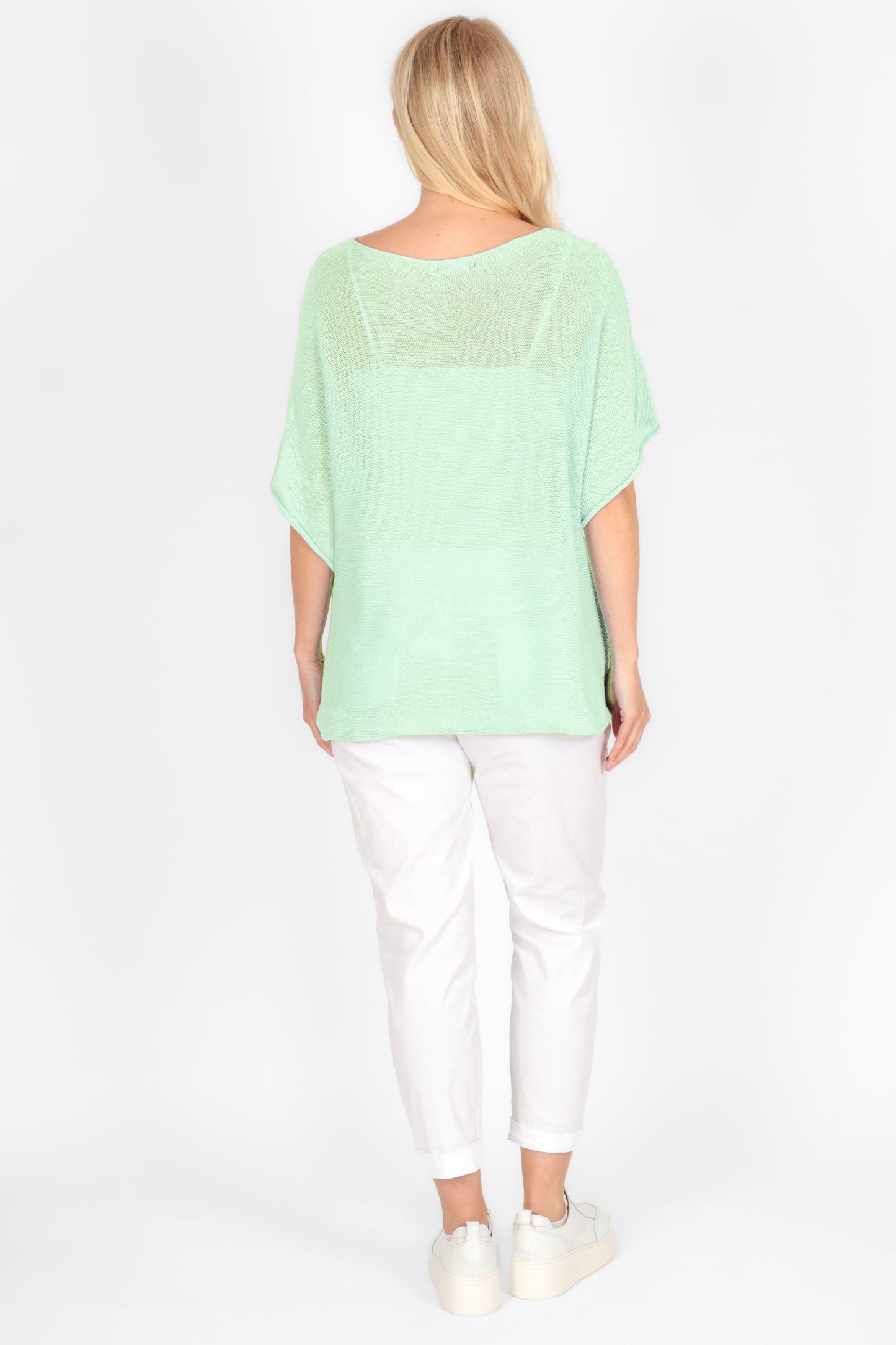 V Neck Cotton Knit Top