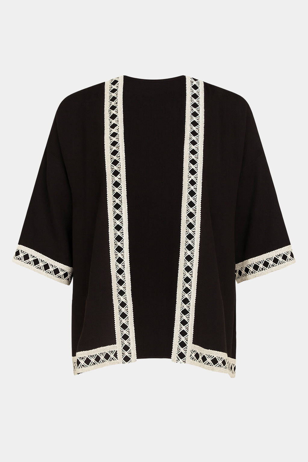 Embroidered Trim Cardigan