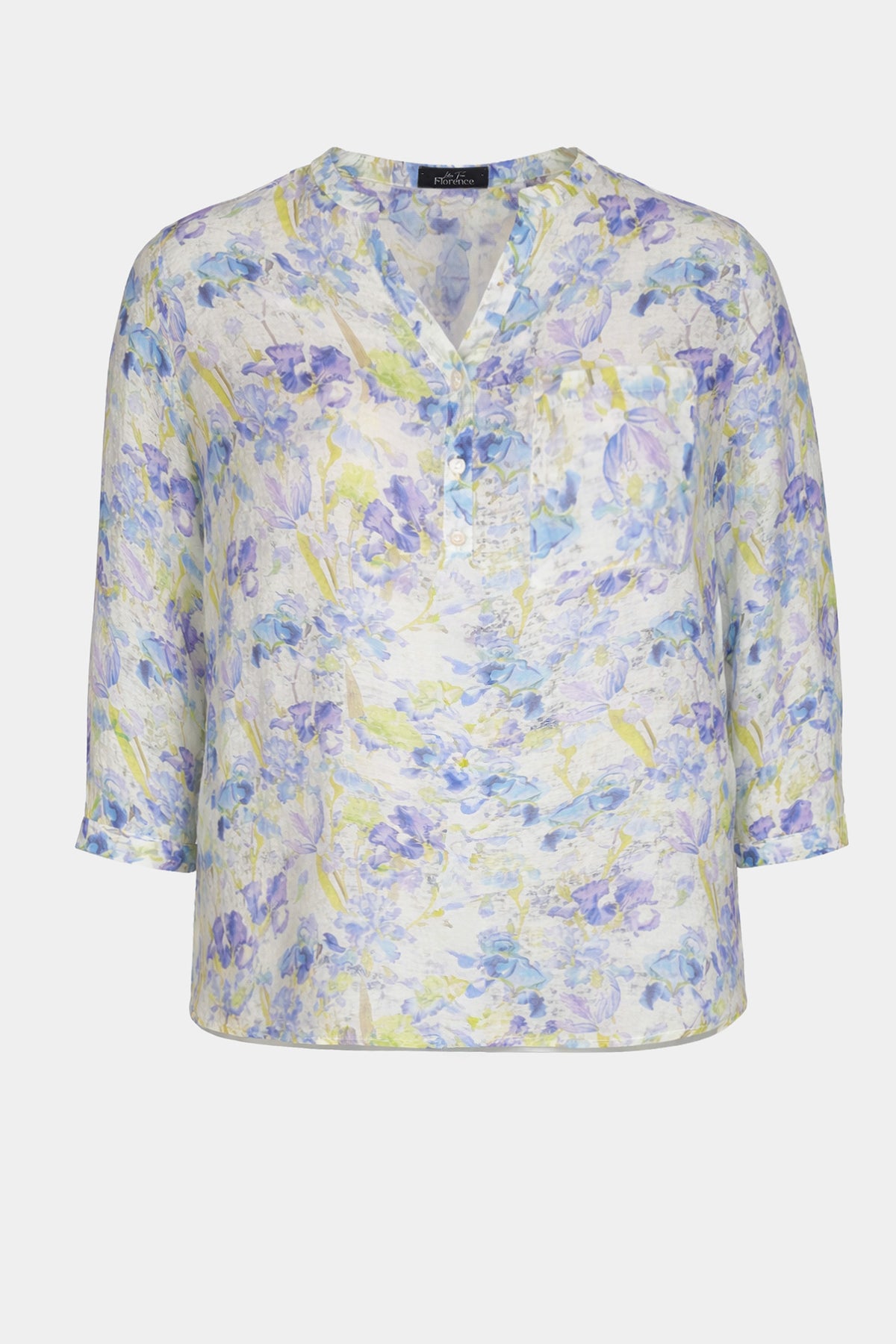 Heirloom Flora Grandad Collar Blouse