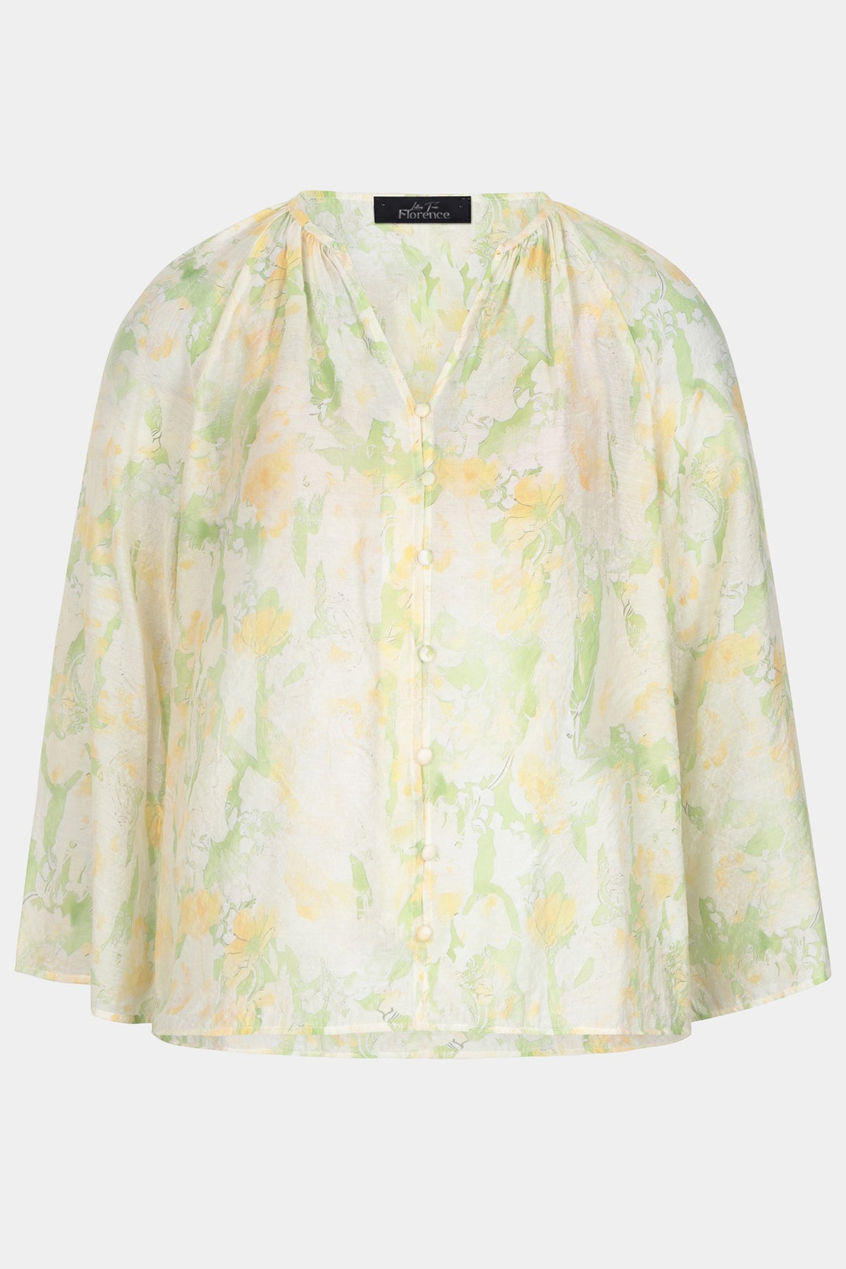 Tie-Dye Flute Sleeve Blouse