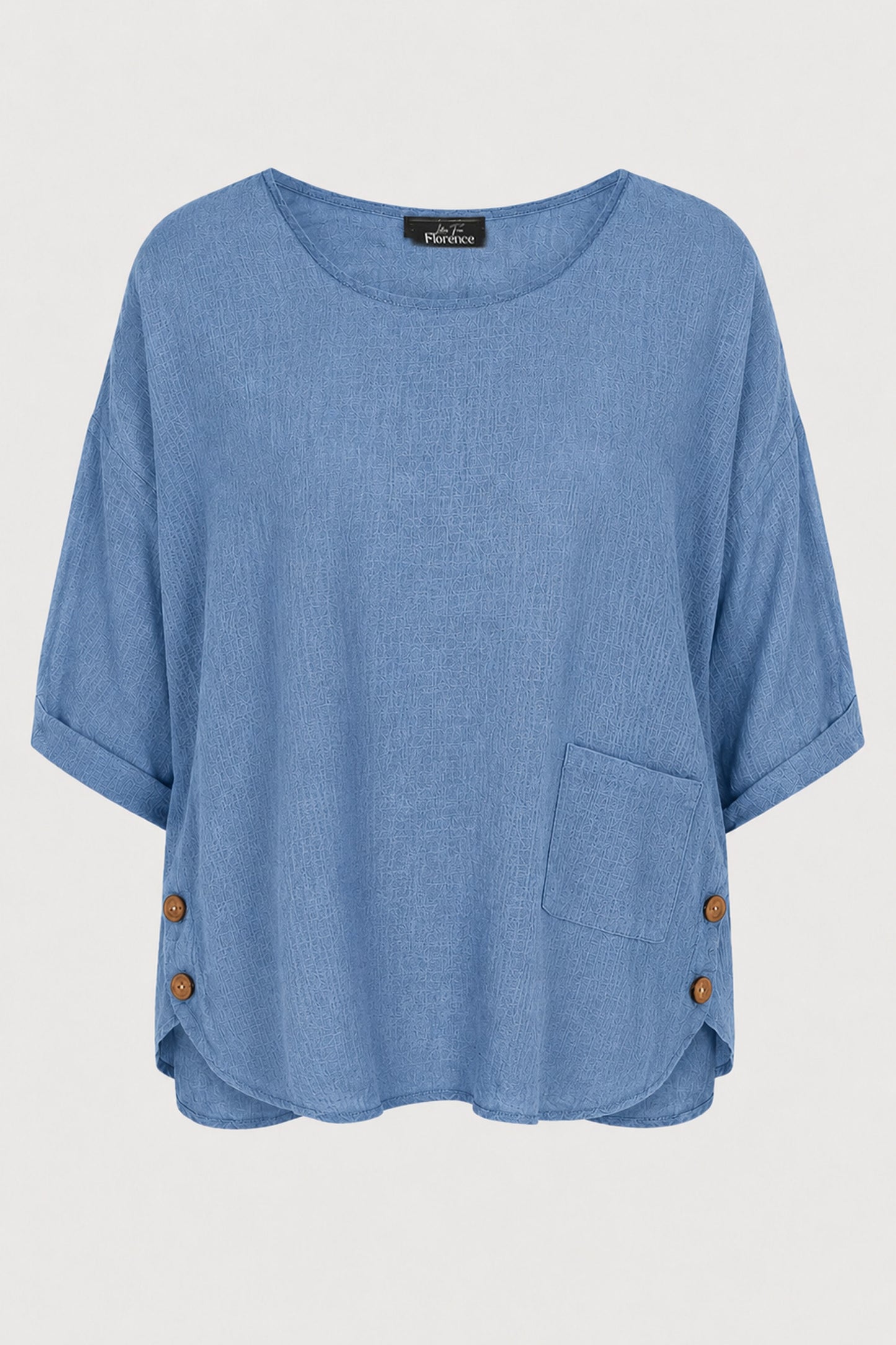 Delis Cotton Button Side Top