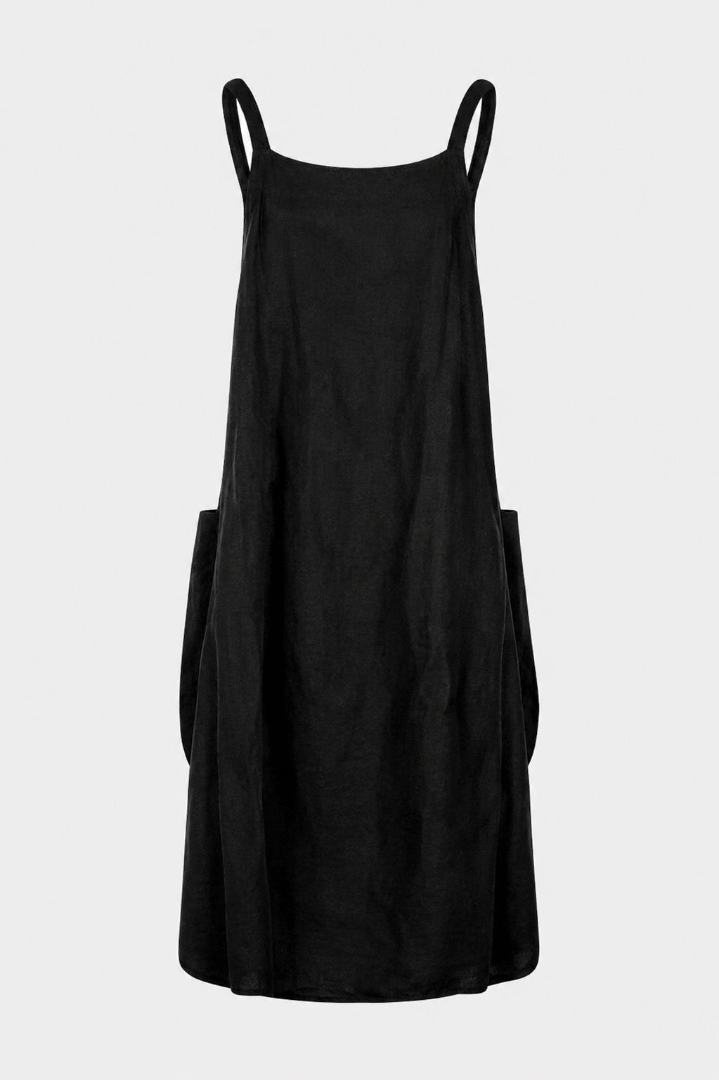 Pinafore Linen Midi Dress