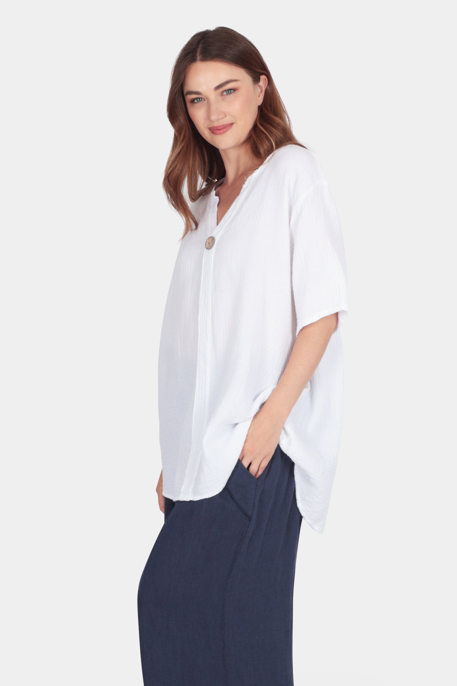 Cara Cotton Notch Tee
