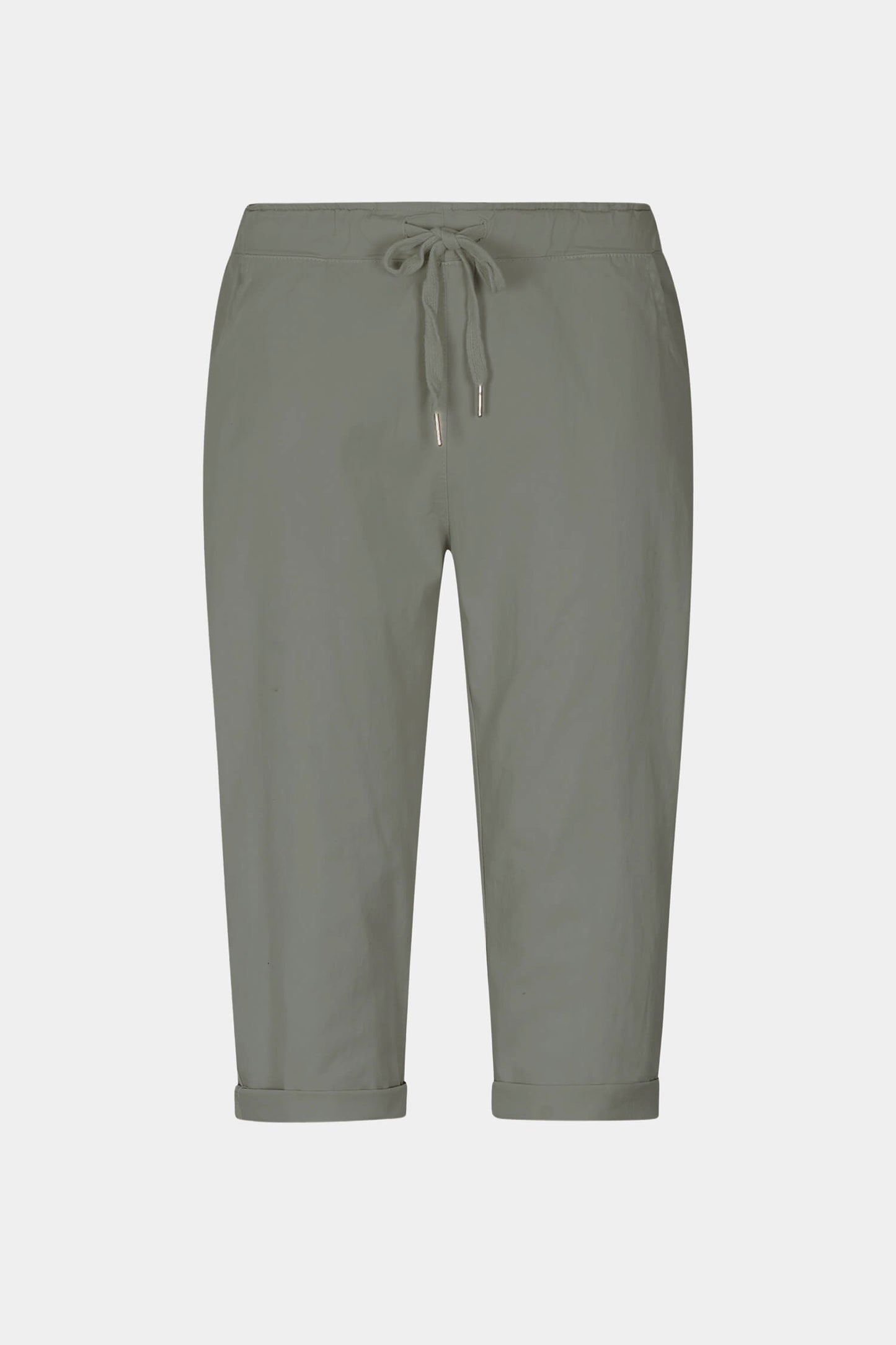 Tie-Waist Stretch Crop Pants