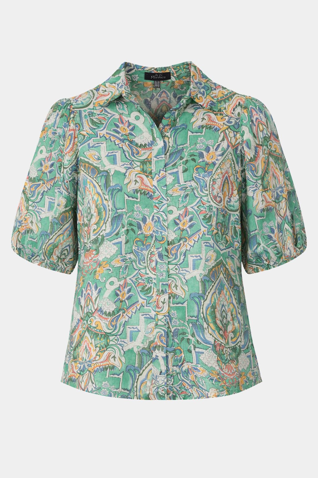 Venetian Mosaic Puff Sleeve Shirt