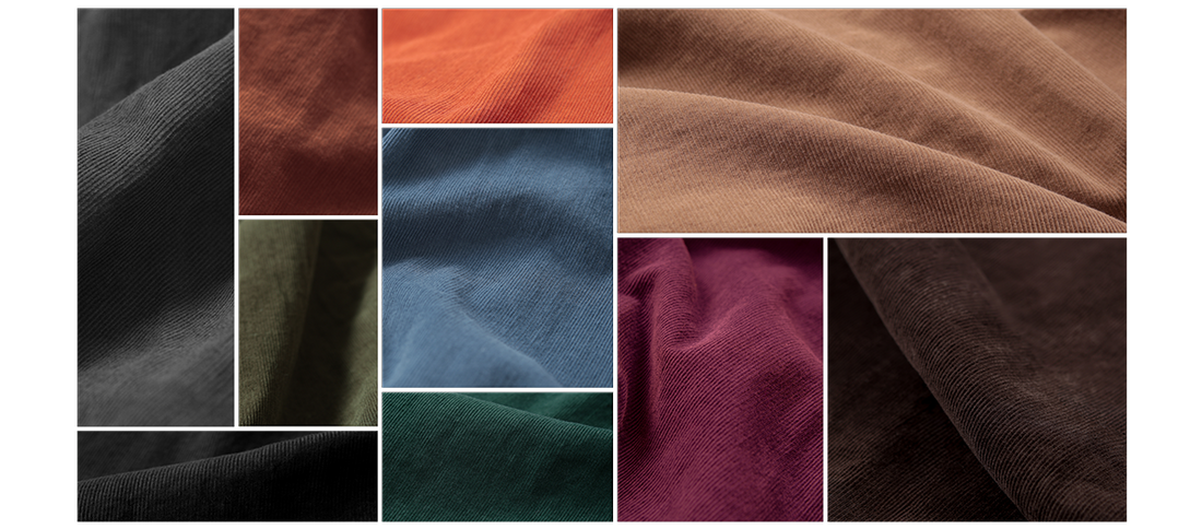 Cotton Corduroy Collection: 100% cotton, soft fine wale, and Made in Italy.