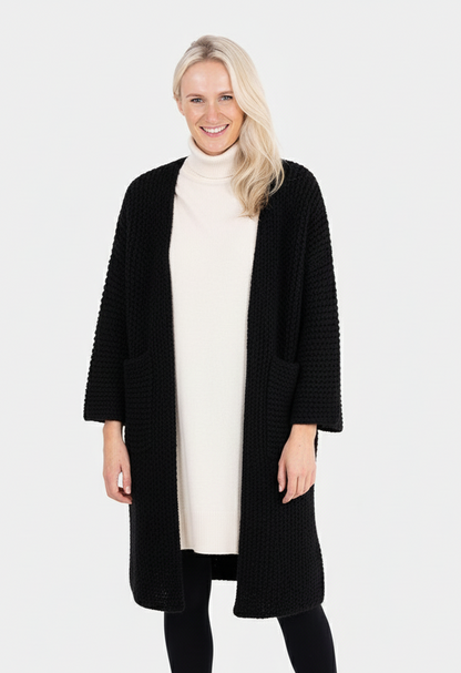 Kimono Sleeve Long Knit Coatigan