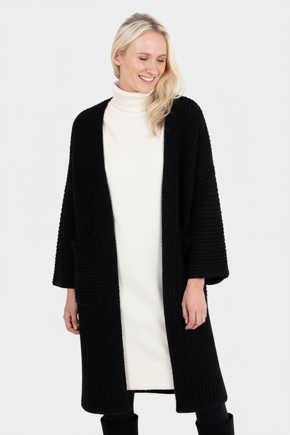 Kimono Sleeve Long Knit Coatigan