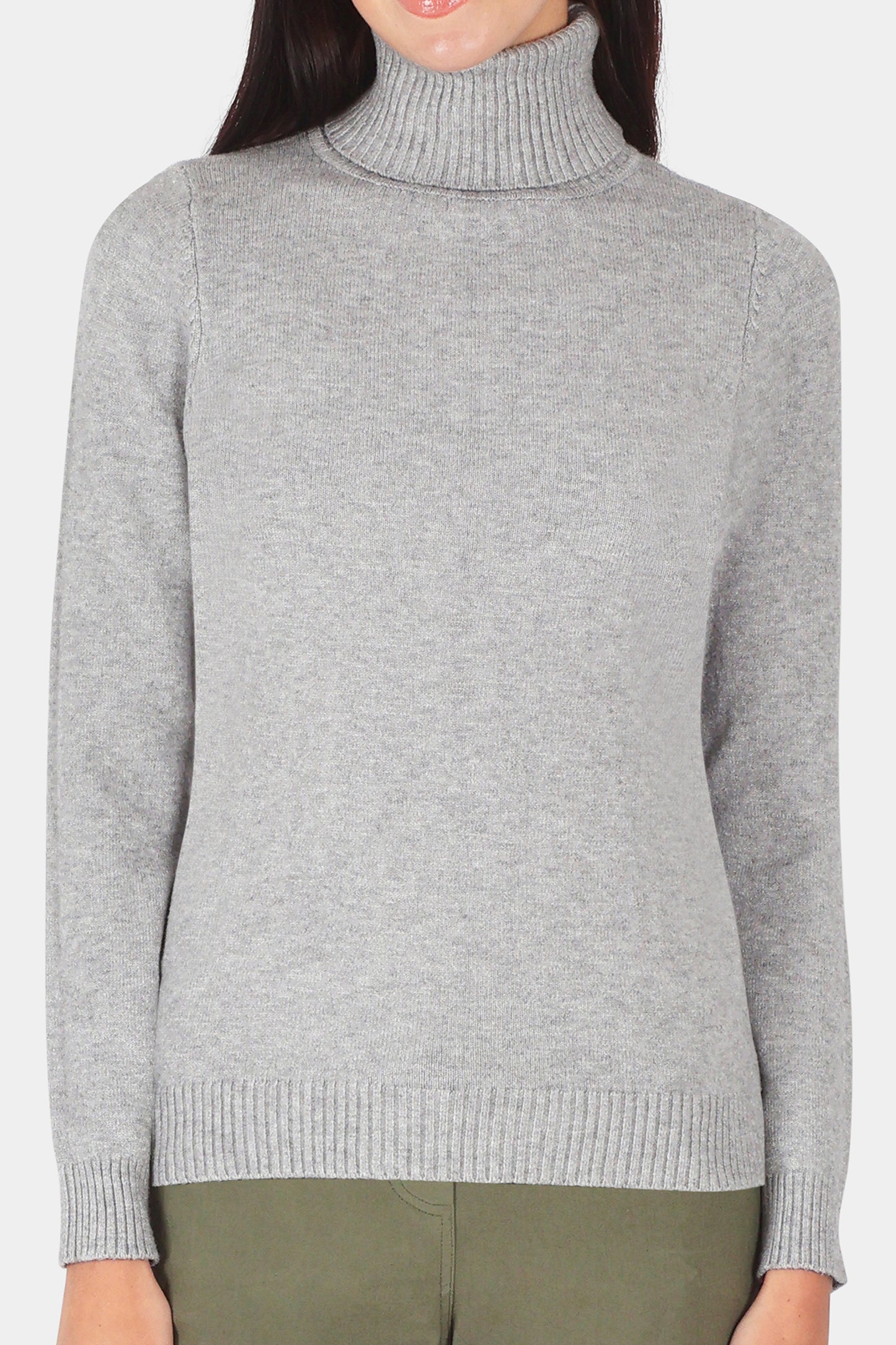 Roll Neck Plain Jumper