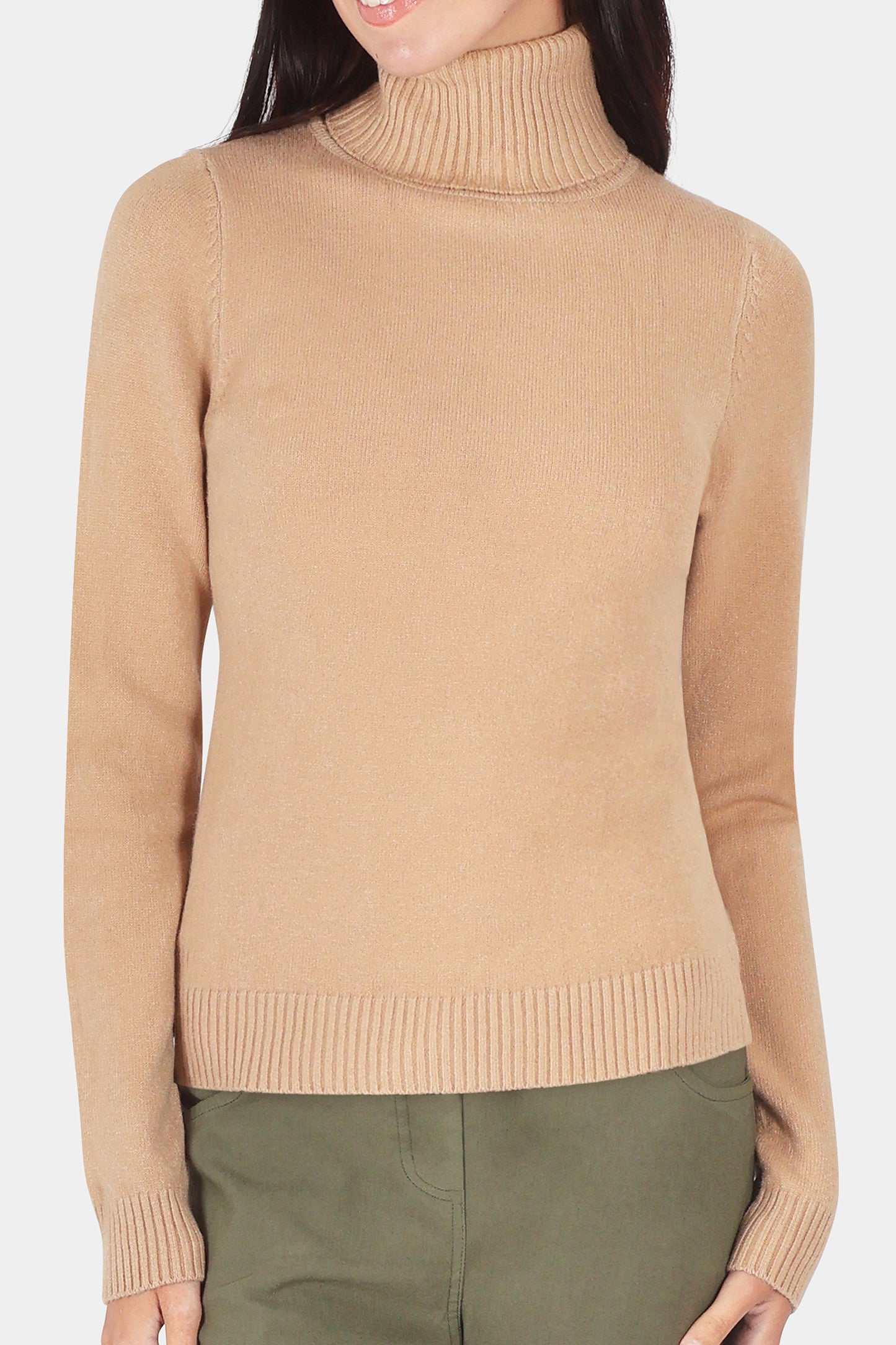 Roll Neck Plain Jumper