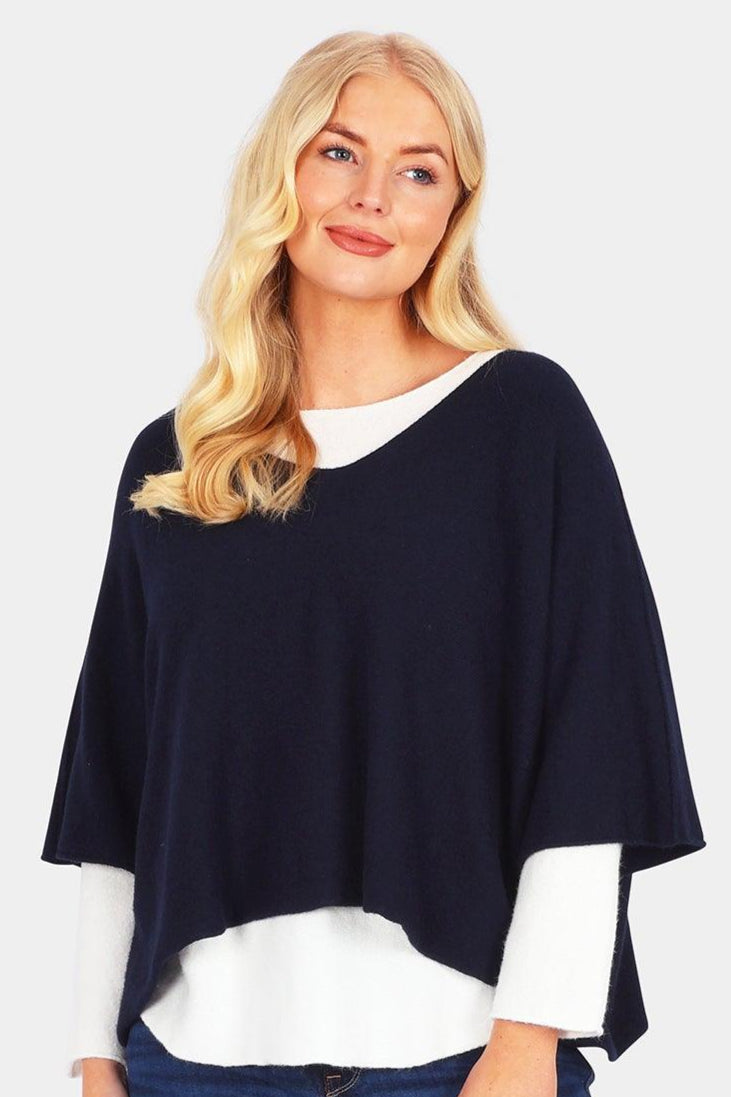 Cloud Two V-Neck 3/4 Sleeve Crop