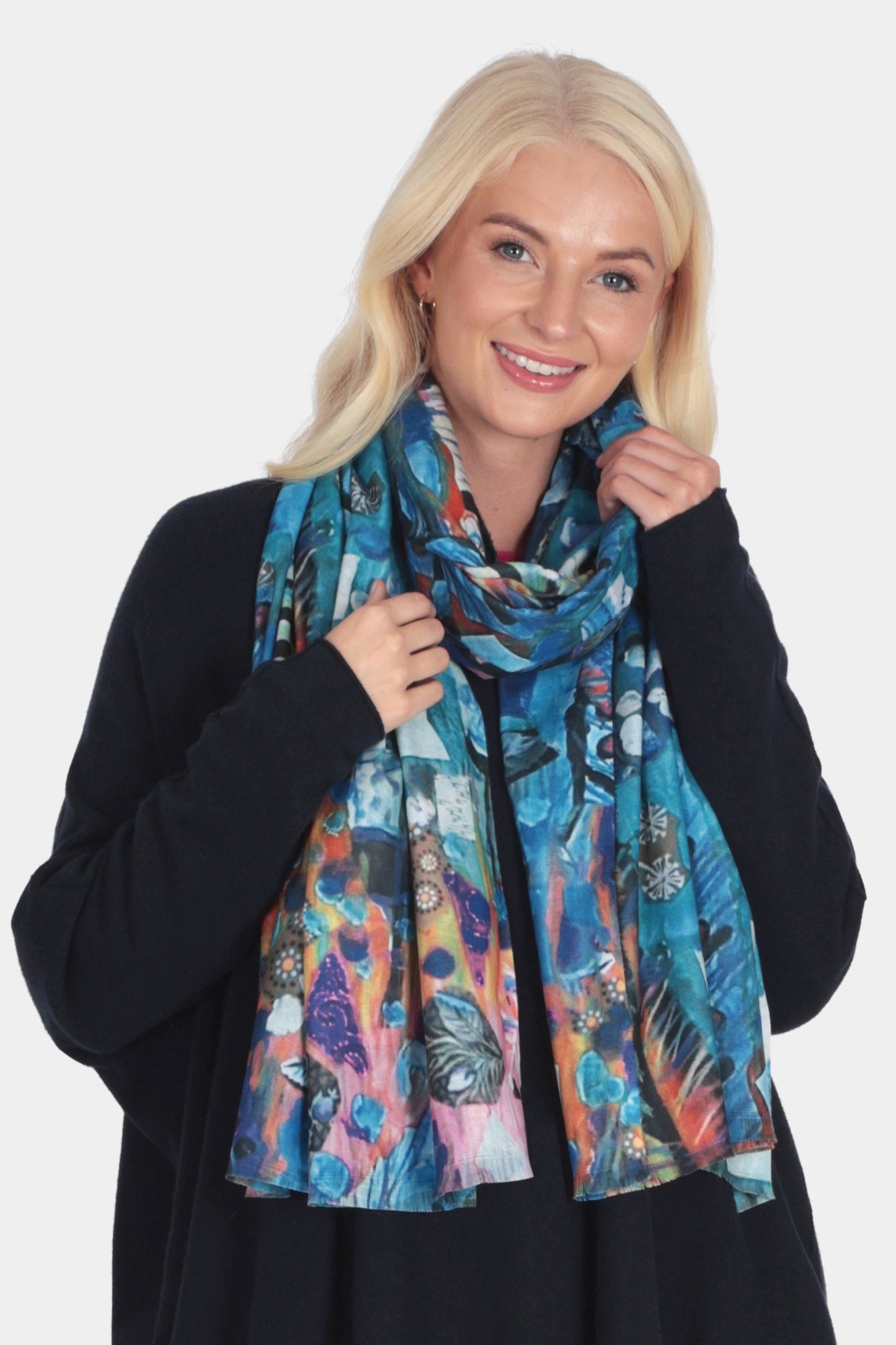 Abstract Oil Painting Winterweight Scarf