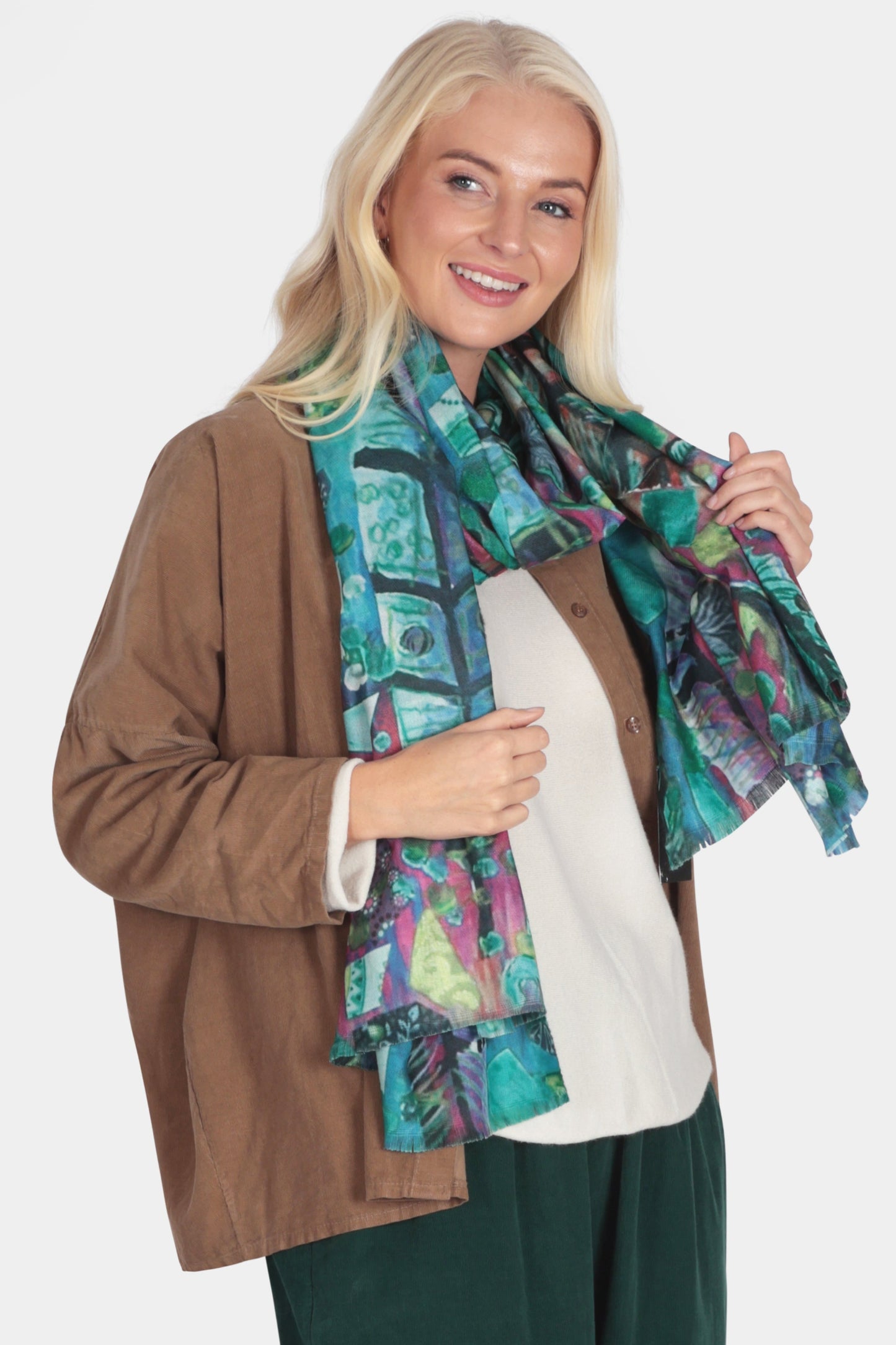 Abstract Oil Painting Winterweight Scarf