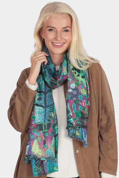 Abstract Oil Painting Winterweight Scarf