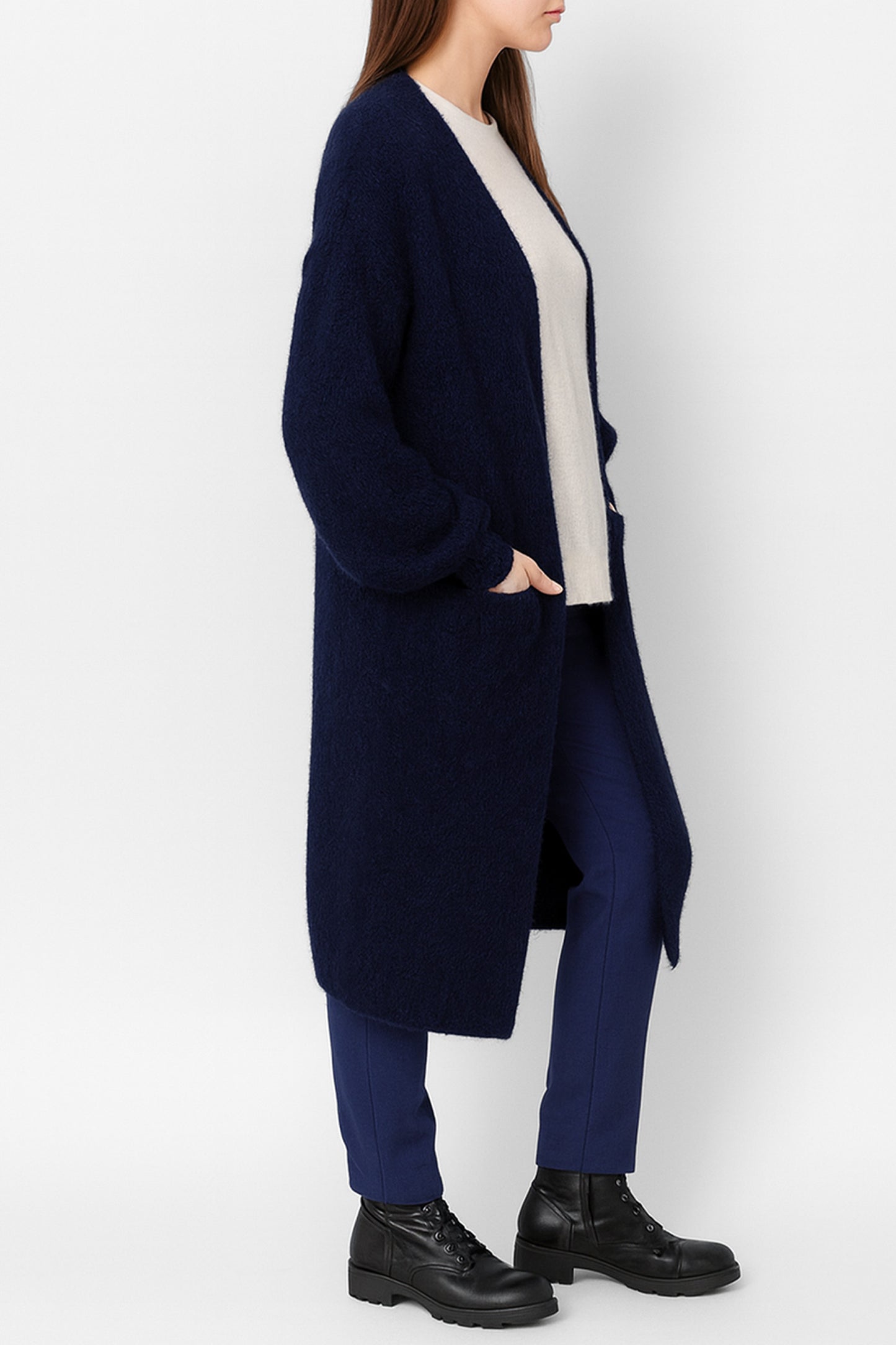 Fine Alpaca Long Cardigan