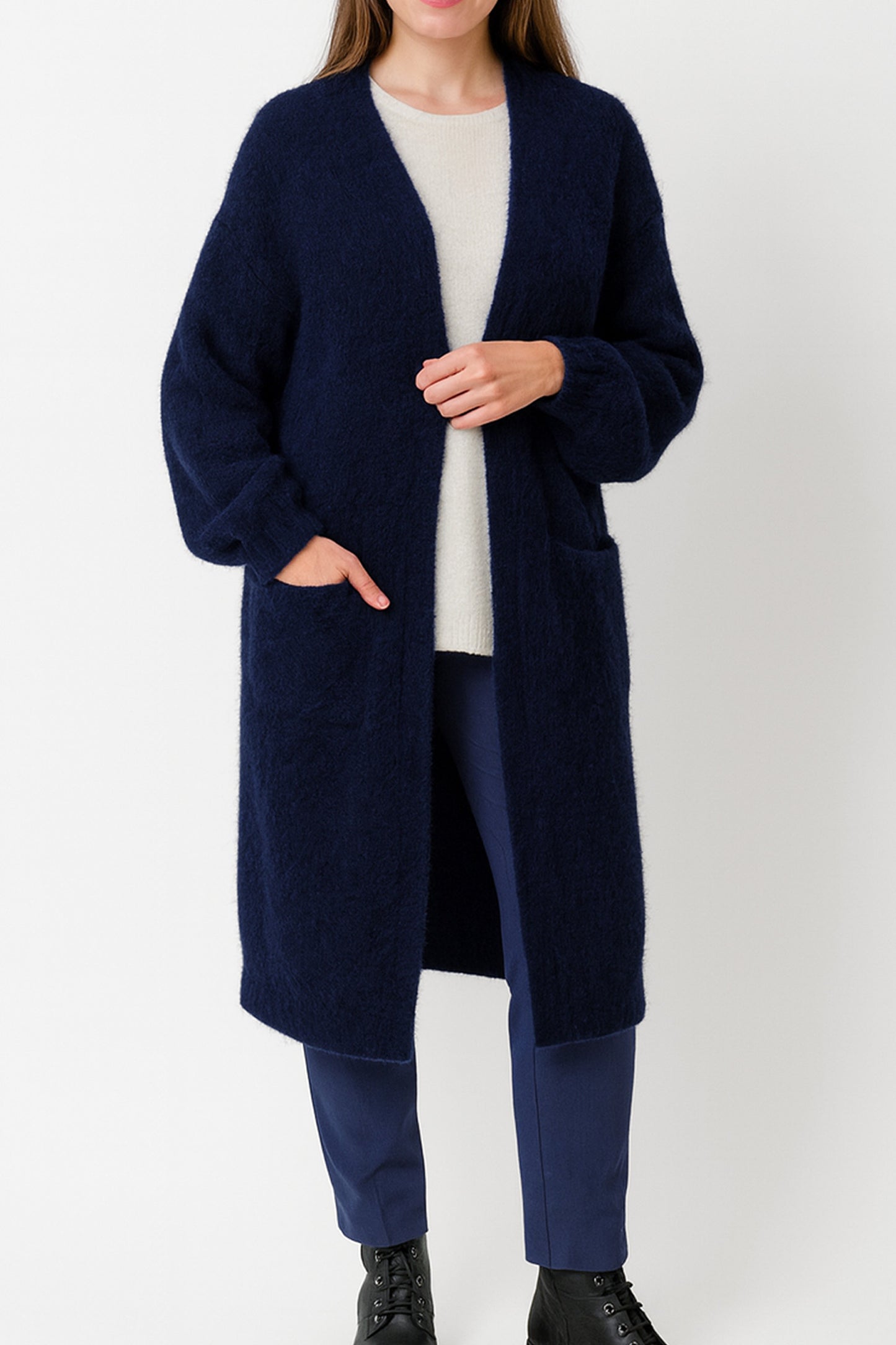 Fine Alpaca Long Cardigan
