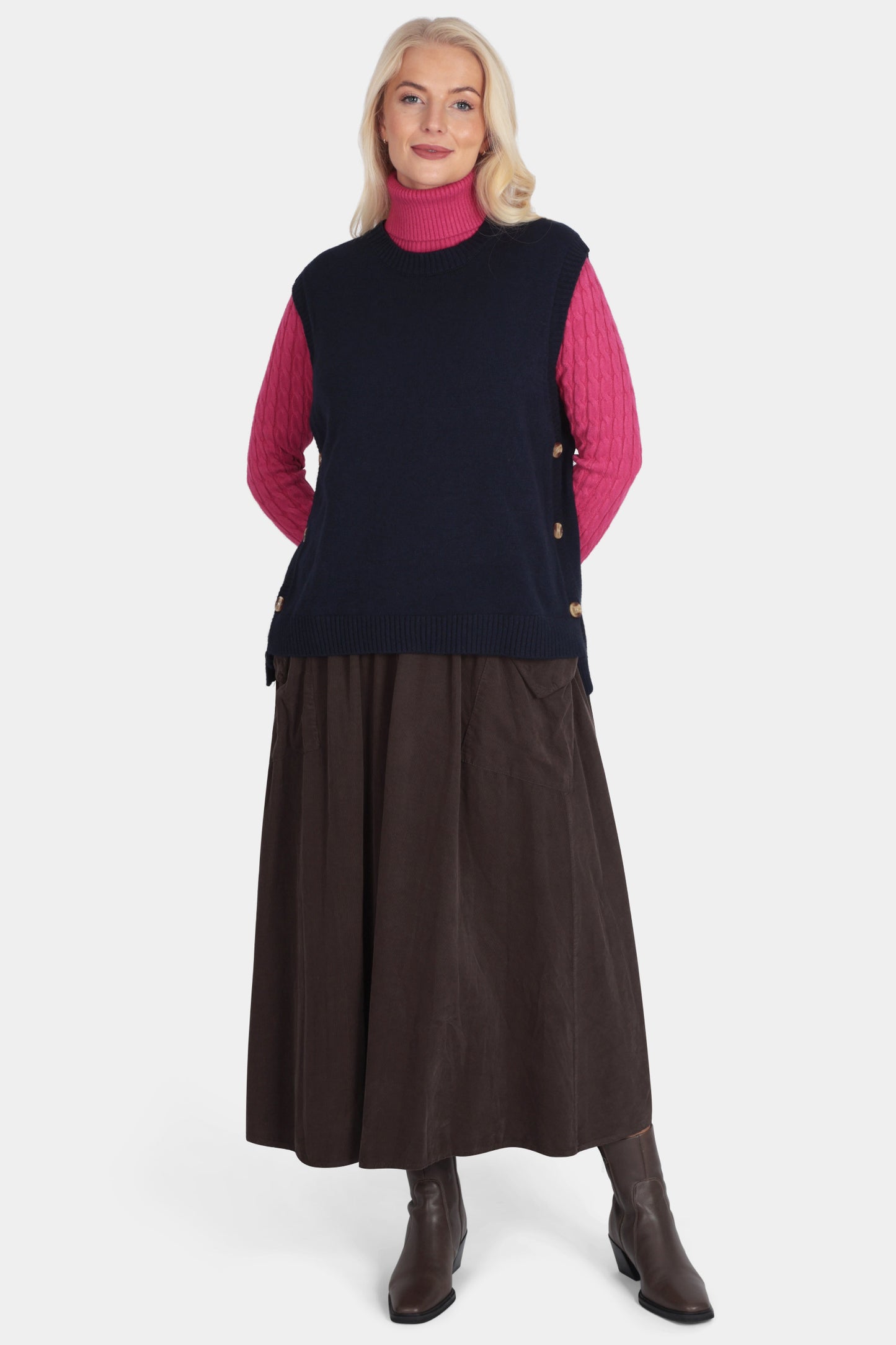 Cloud Two Button Side Vest