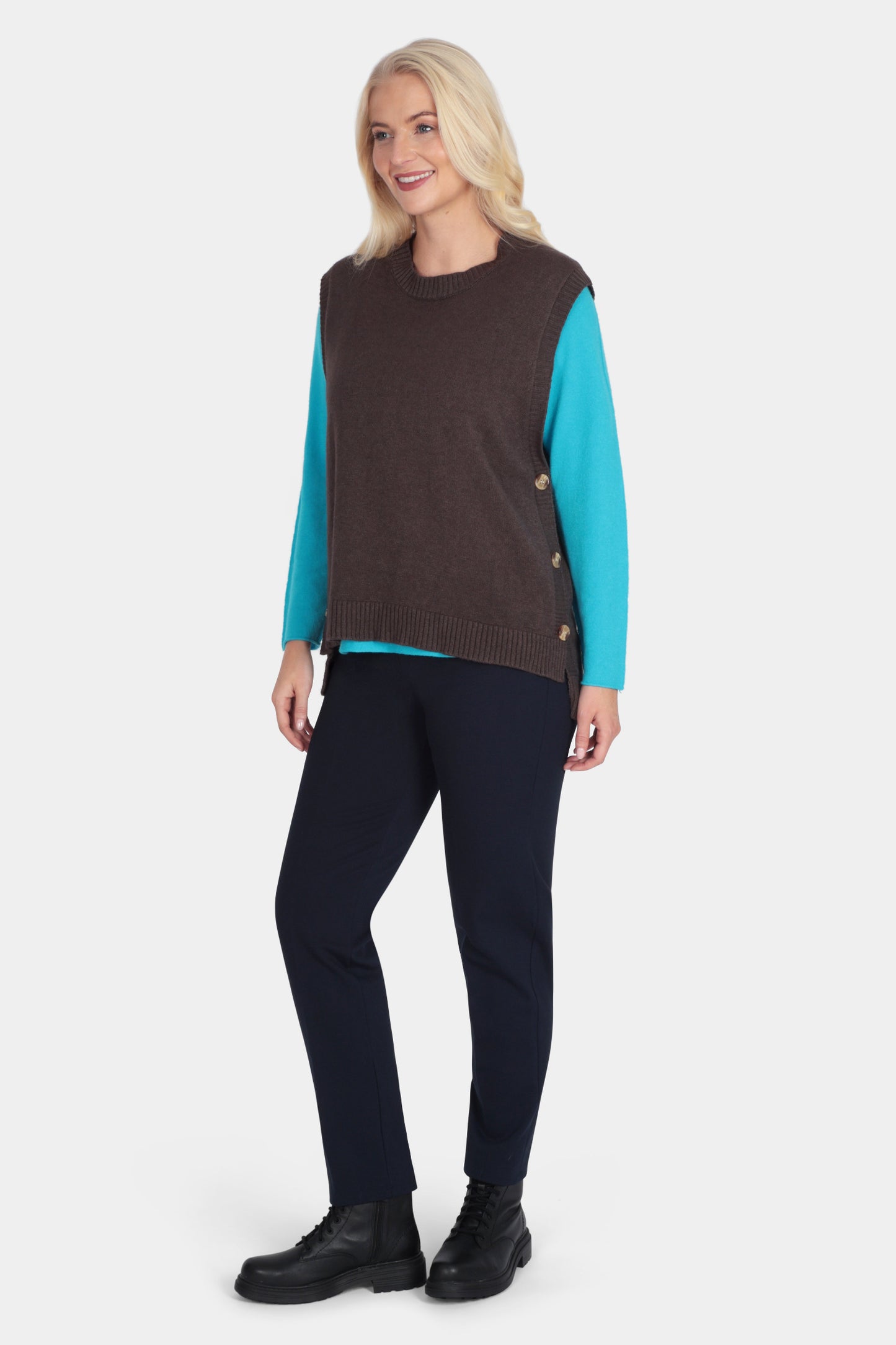 Cloud Two Button Side Vest