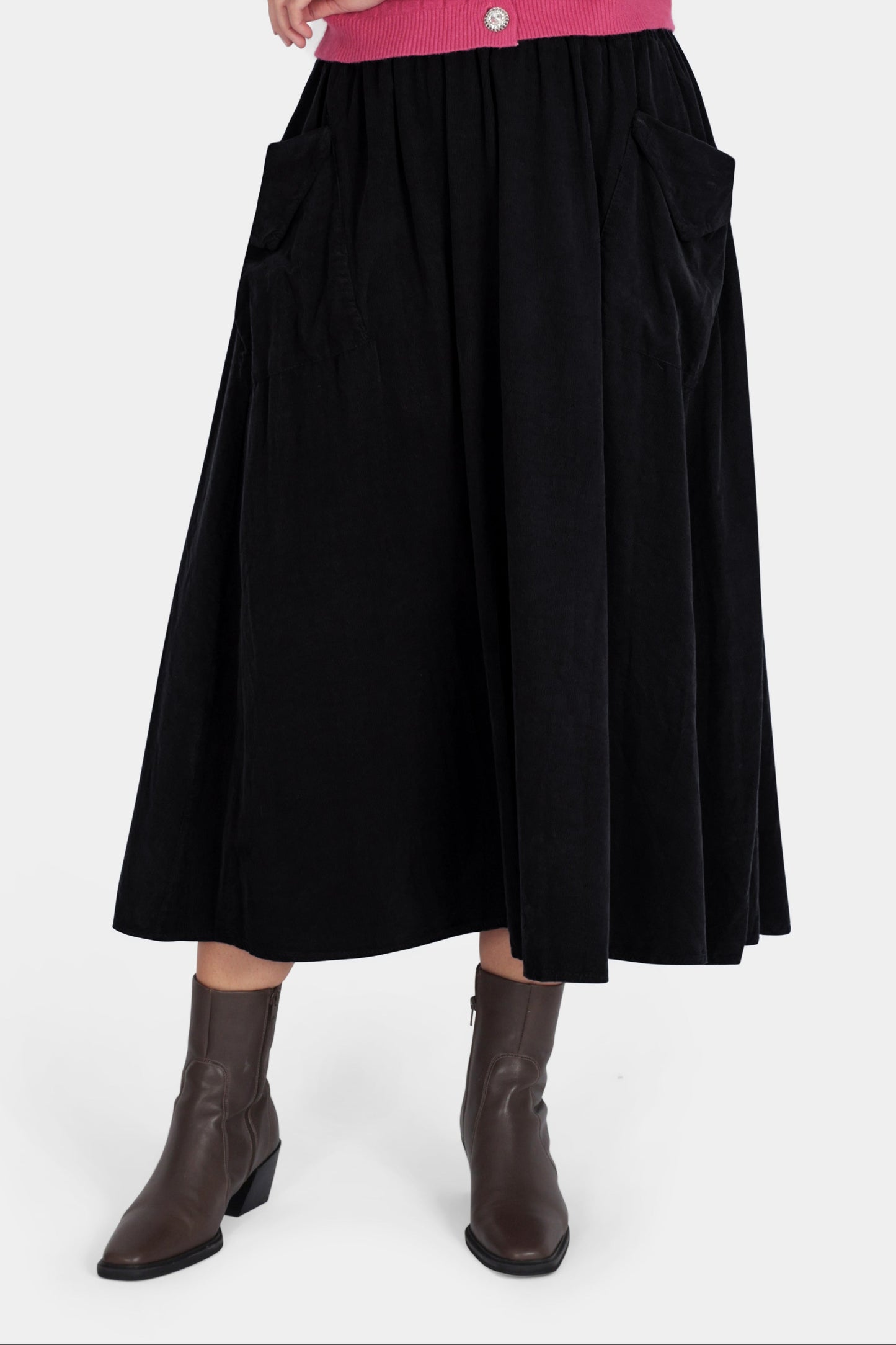 Corduroy Two Pocket Skirt