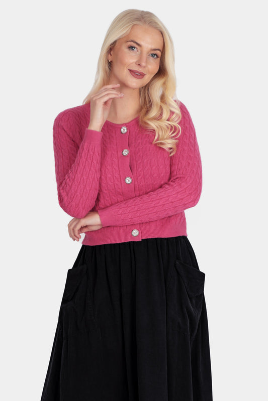 Cable Knit Crop Cardigan