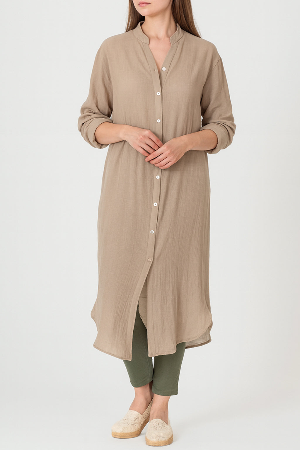 Cotton Beach Shirt Dress