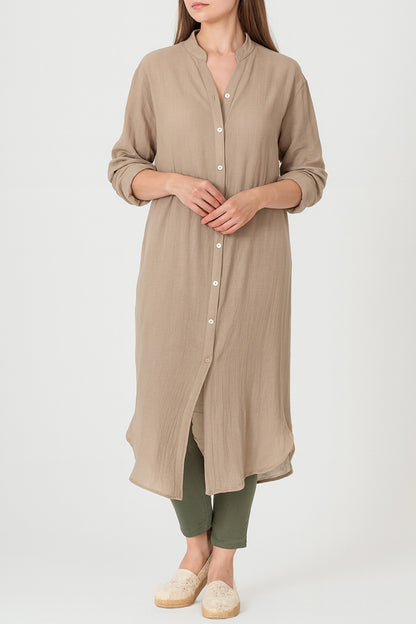 Cotton Beach Shirt Dress