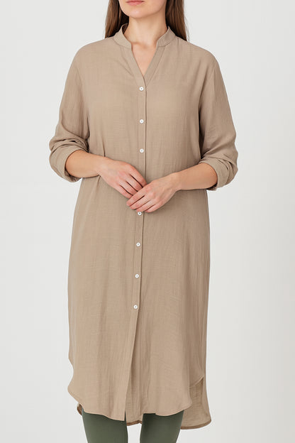 Cotton Beach Shirt Dress
