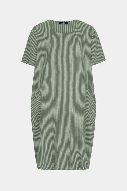 Allegra Cotton Stripe Midi Dress