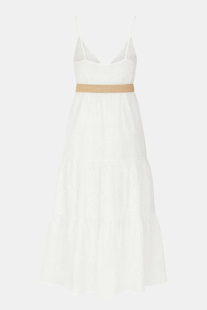 Anglaise Strap Cotton Maxi Dress
