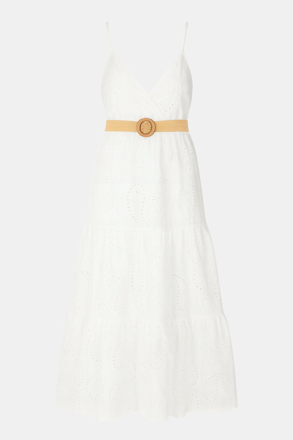 Anglaise Strap Cotton Maxi Dress
